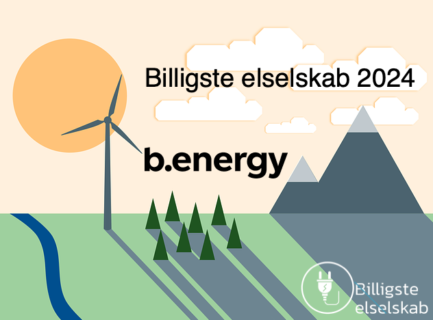 Billigste elselskab 2024 er b.energy